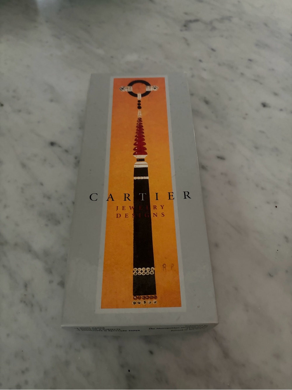 Cartier Jewelry Designs large Note Card Set in box RaRe!!
